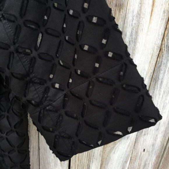 Roland Mouret Cutout Jacket Cotton Blend Black 10 - Picture 9 of 12